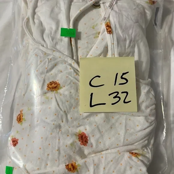 Free People Women's Ivory Combo Floral Long Sleeve Celia Mini Dress Size XS - Picture 9 of 9